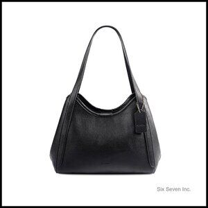 Vegan Leather Hobo Shoulder Bag Stylish Minimal Tote Purse Medium Size